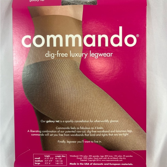Brand New Women’s Small Black Galaxy Net Commando Tights - Picture 3 of 6